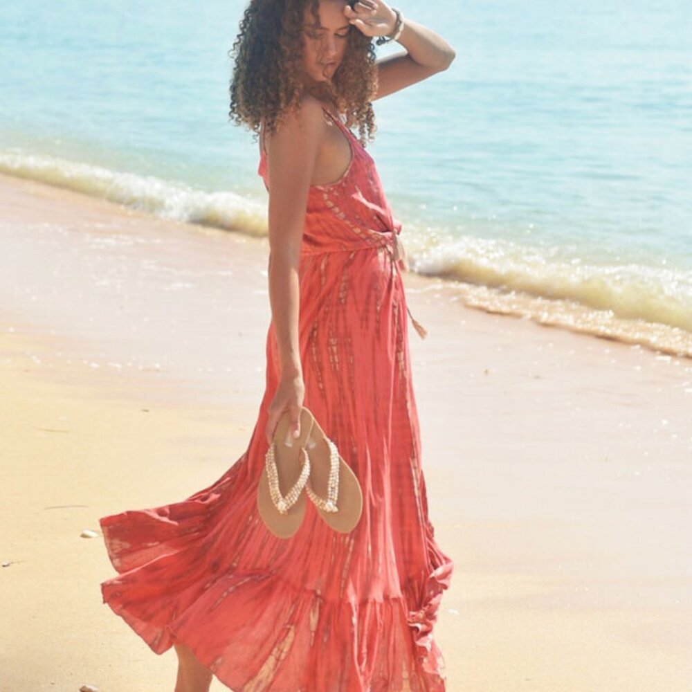 ☀️SUMMER SALE!☀️ HOT LAVA - BELIZE DRESS - MOONSTONE HOT CORAL - BNWT - XL